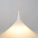 Trumpet pendant in white plexiglas