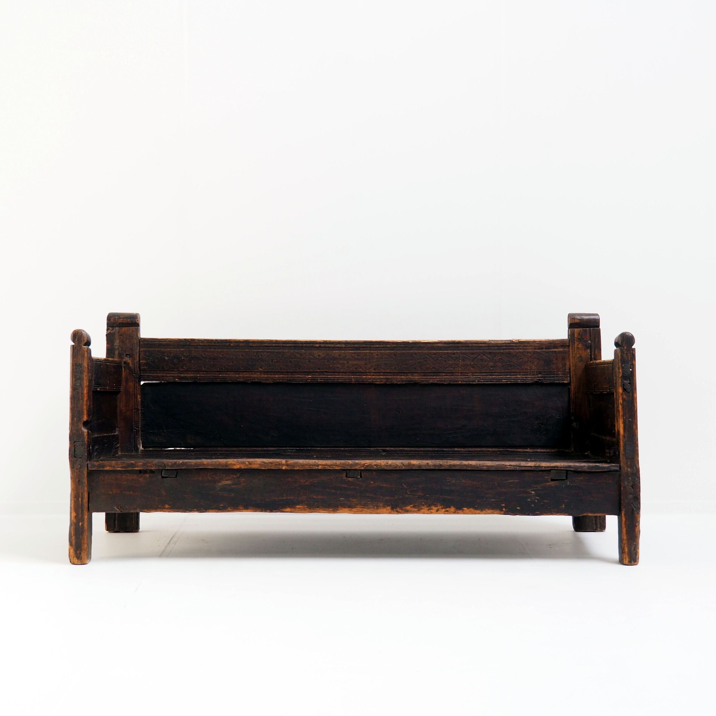18th Century Spanish Wooden Bench with Beautiful Patina