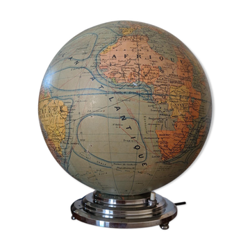 Globe Art Déco avec éclairage