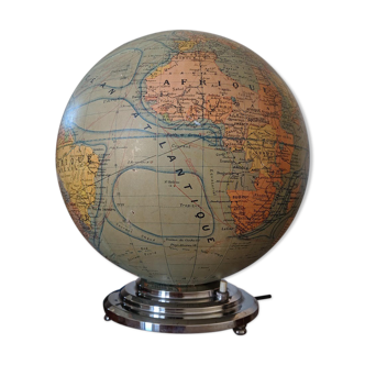Art deco globe with light