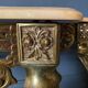Gilded bronze console Louis XV style and its Mirror Mid-twentieth Marble