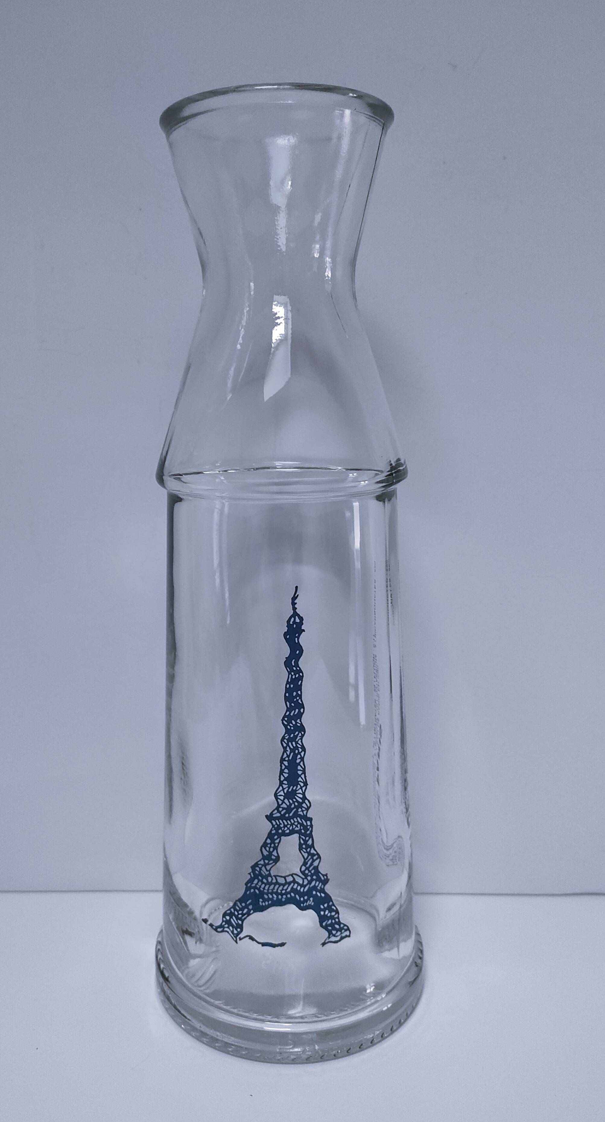 carafe by Pierre Charpin, Eiffel Tower design, stamped