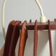 danish ceiling lamp in teak and paper from the 60s