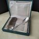Box of 12 teaspoons in silver metal Art Deco Style
