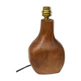 Modernist lamp foot free form in solid walnut by Richard Lecompte