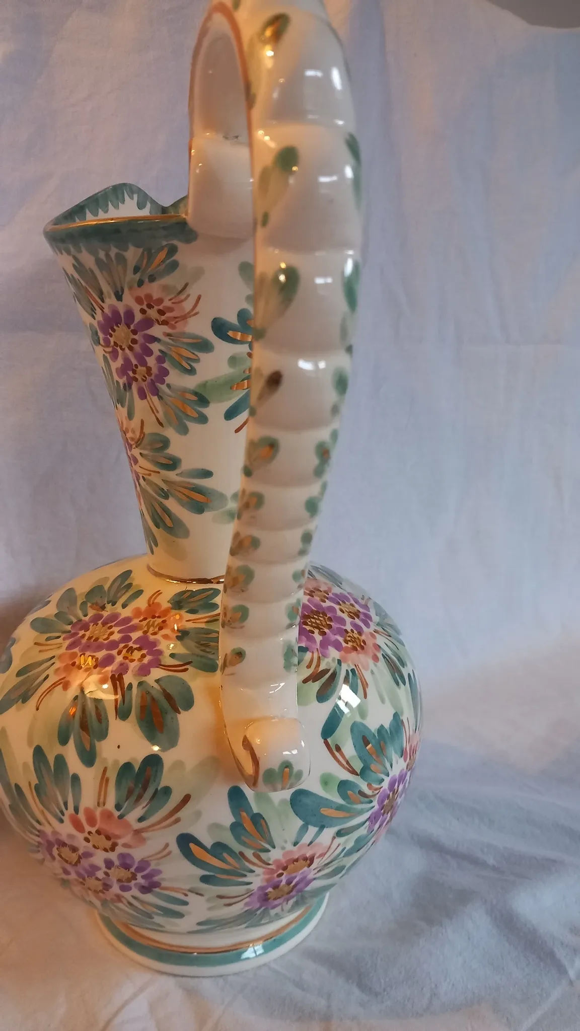 Vintage cracked earthenware pitcher by André Bayer – Years