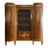 showcase library in Louis XVI style with marquetry