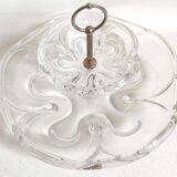 Glass paste compote 1960s Height 25 cm