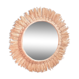 Sun mirror in raffia 34 cm