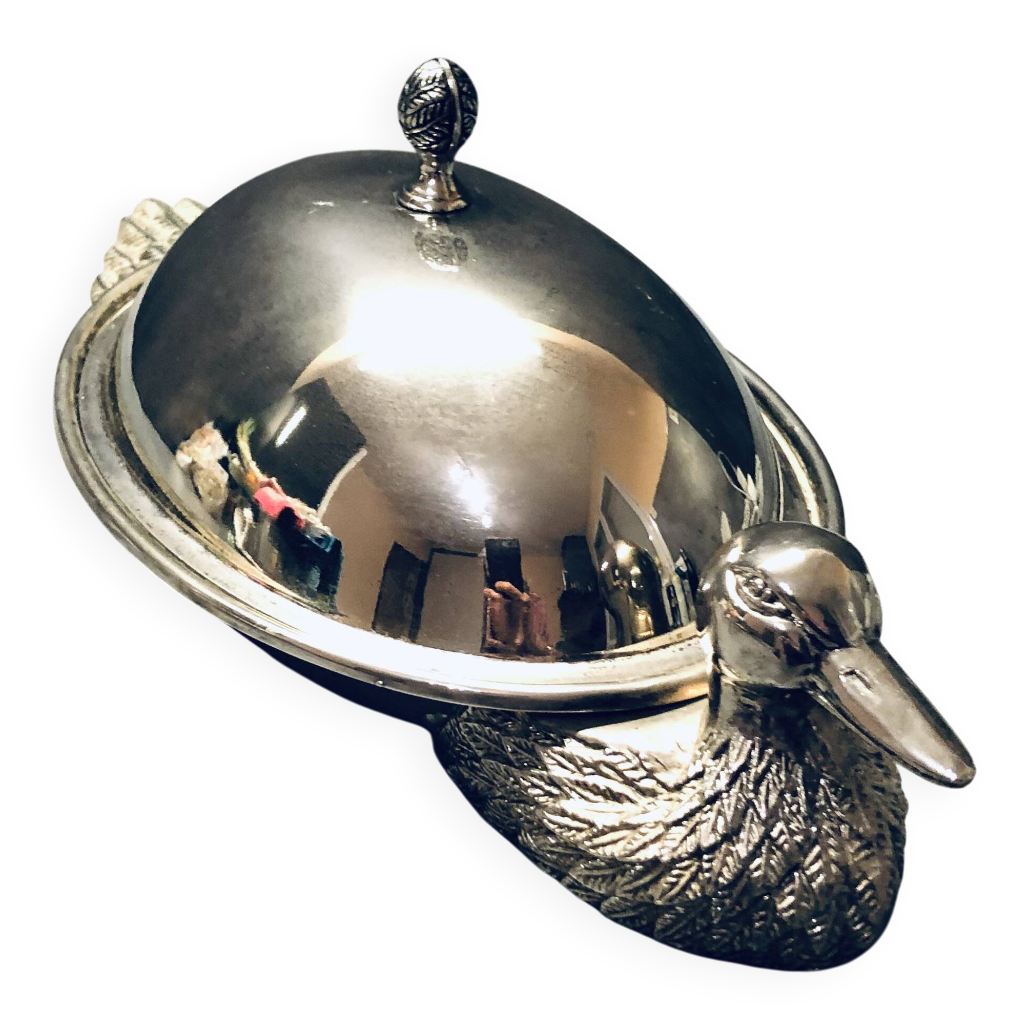 Silver-plated foie gras dome