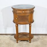 Small Beech Drum Table, Louis XVI style – 1920