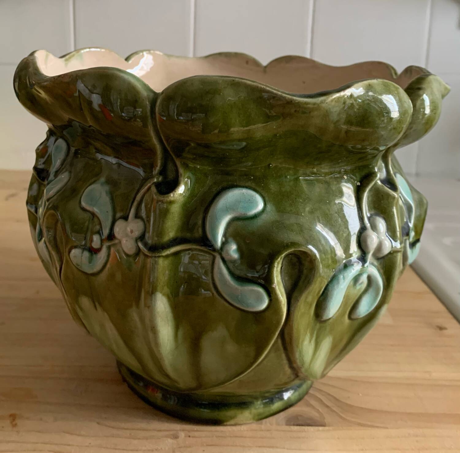 Large earthenware planter