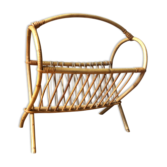 Rattan magazine holders