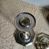 Pair of silver-plated candlesticks