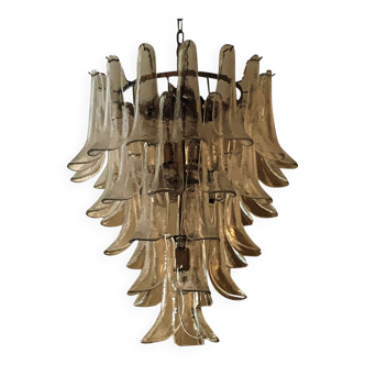 Fume’ “selle” murano glass cascade chandelier