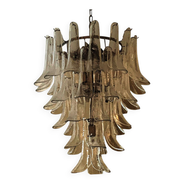 Fume’ “selle” murano glass cascade chandelier