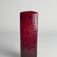 Swedish Red Devil Triangular Glass Vase by Christer Sjögren for Lindshammar