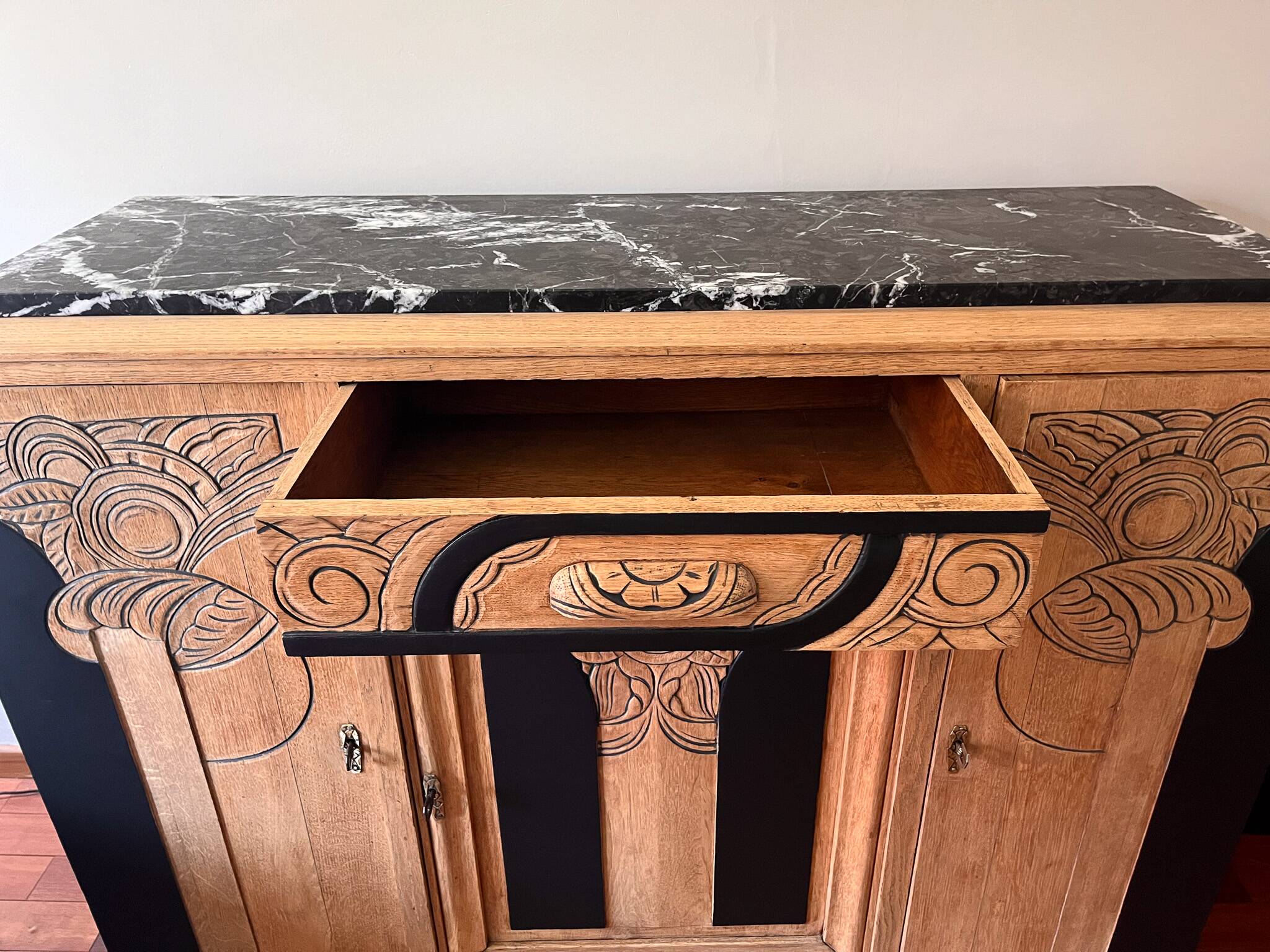 Art Deco sideboard marble top