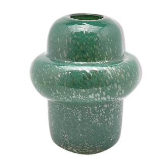 Design vase in glass opaque breath forest green 22cm