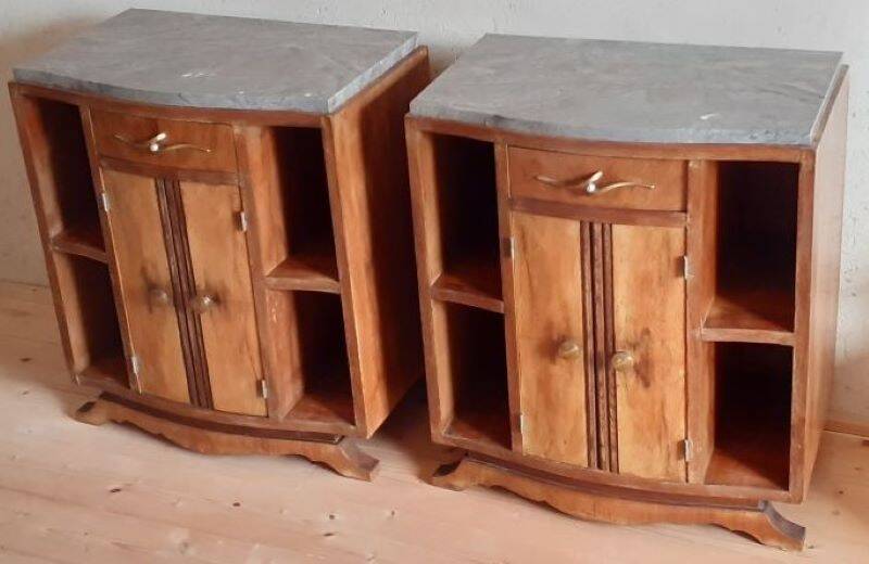 Pair of Art Deco bedside tables