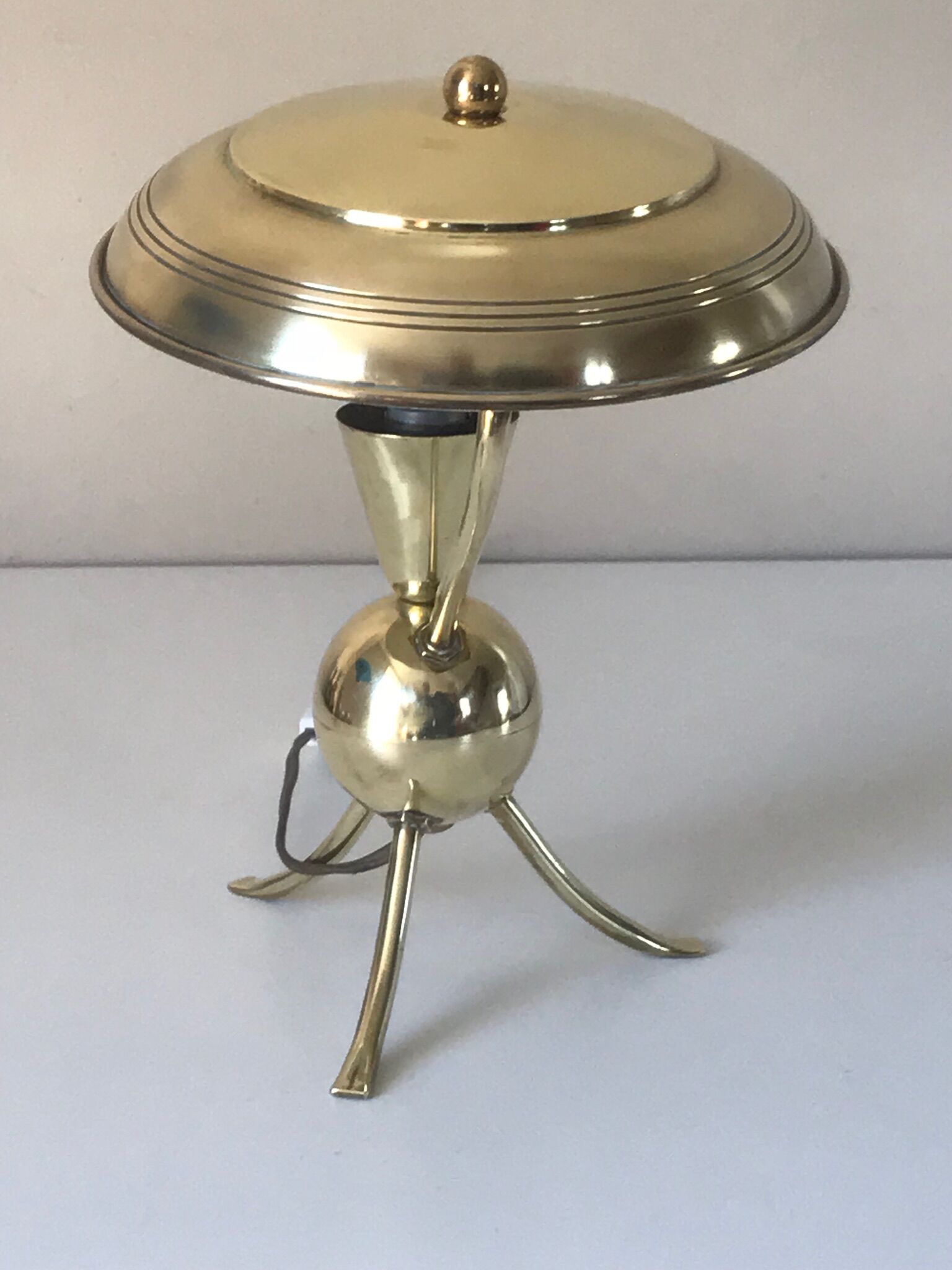 Brass tripod lamp 60's