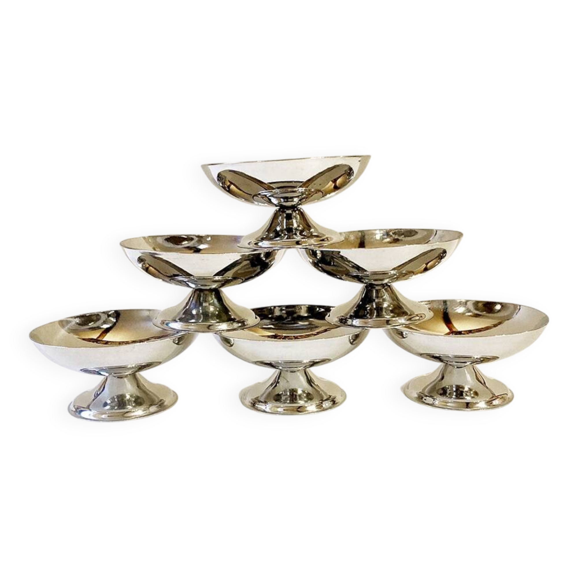 Guy Degrenne ice cream cups, 1970s-1980s
