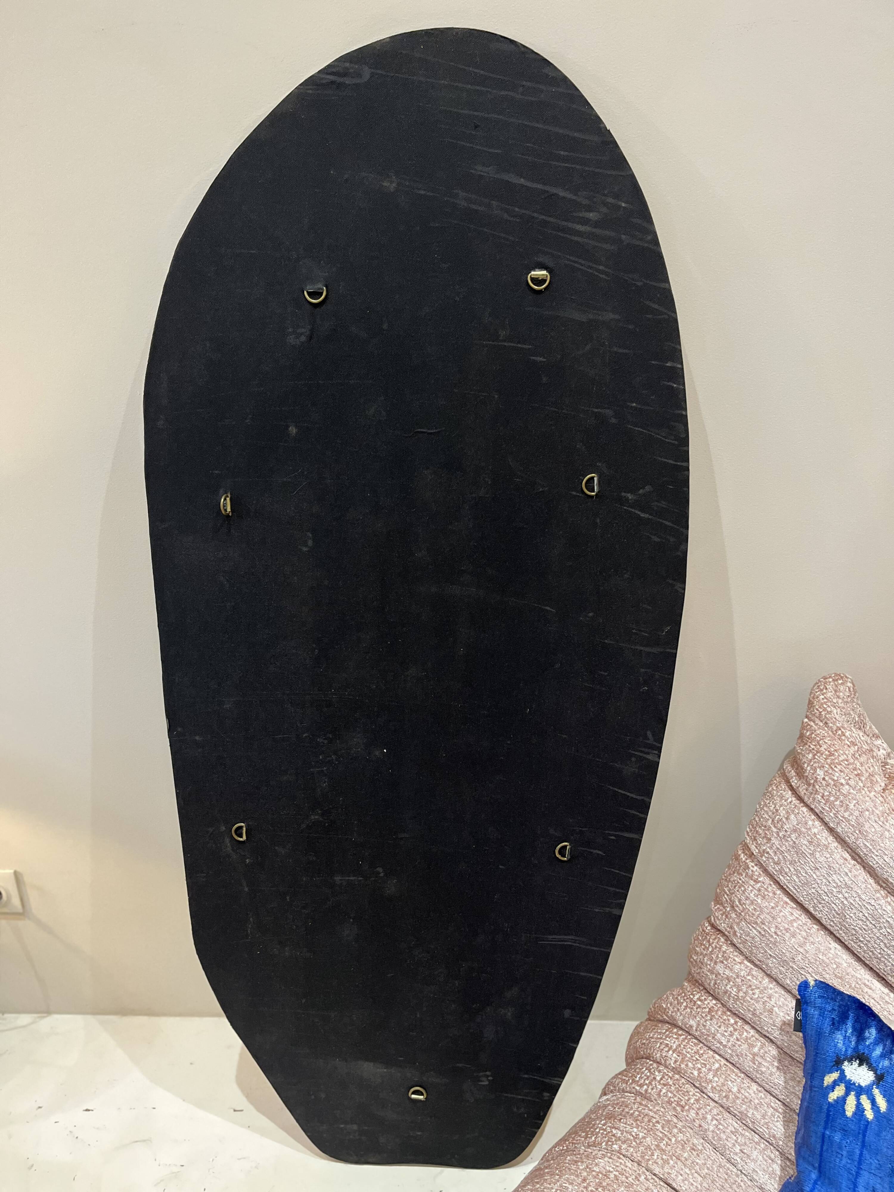 Large organic narcissus mirror - black