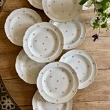Set of 10 vintage Limoges porcelain soup plates