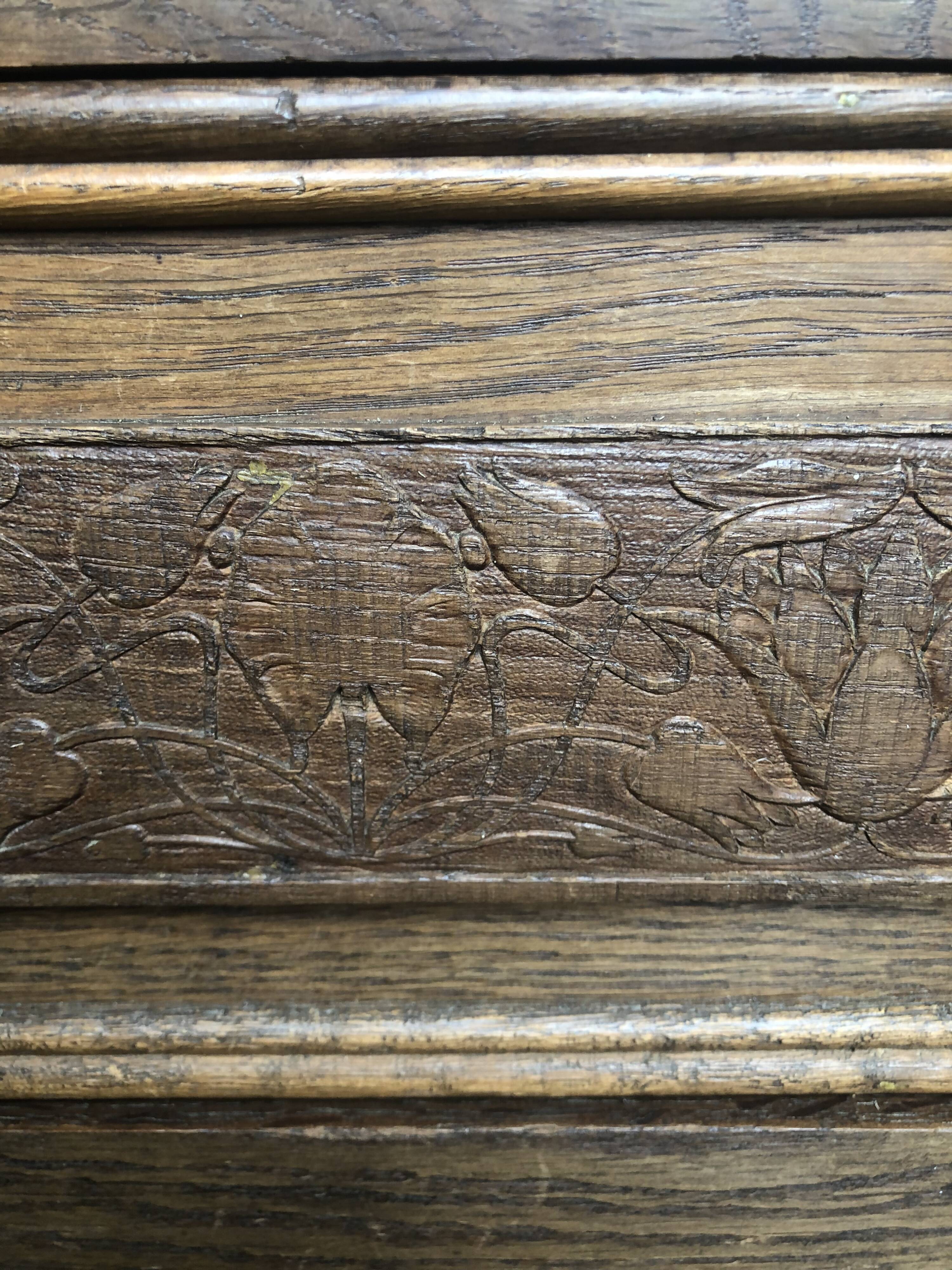 Antique wardrobe with mirror