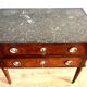 Commode en plaquage de bois de style Louis XVI et plateau en marbre