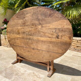 Winegrower's table / tilting table / burgundy walnut table