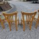 6 bistro chairs in solid oak, 1920s
