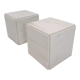 Set of 2 italian marble pedestals or side tables, 1980's