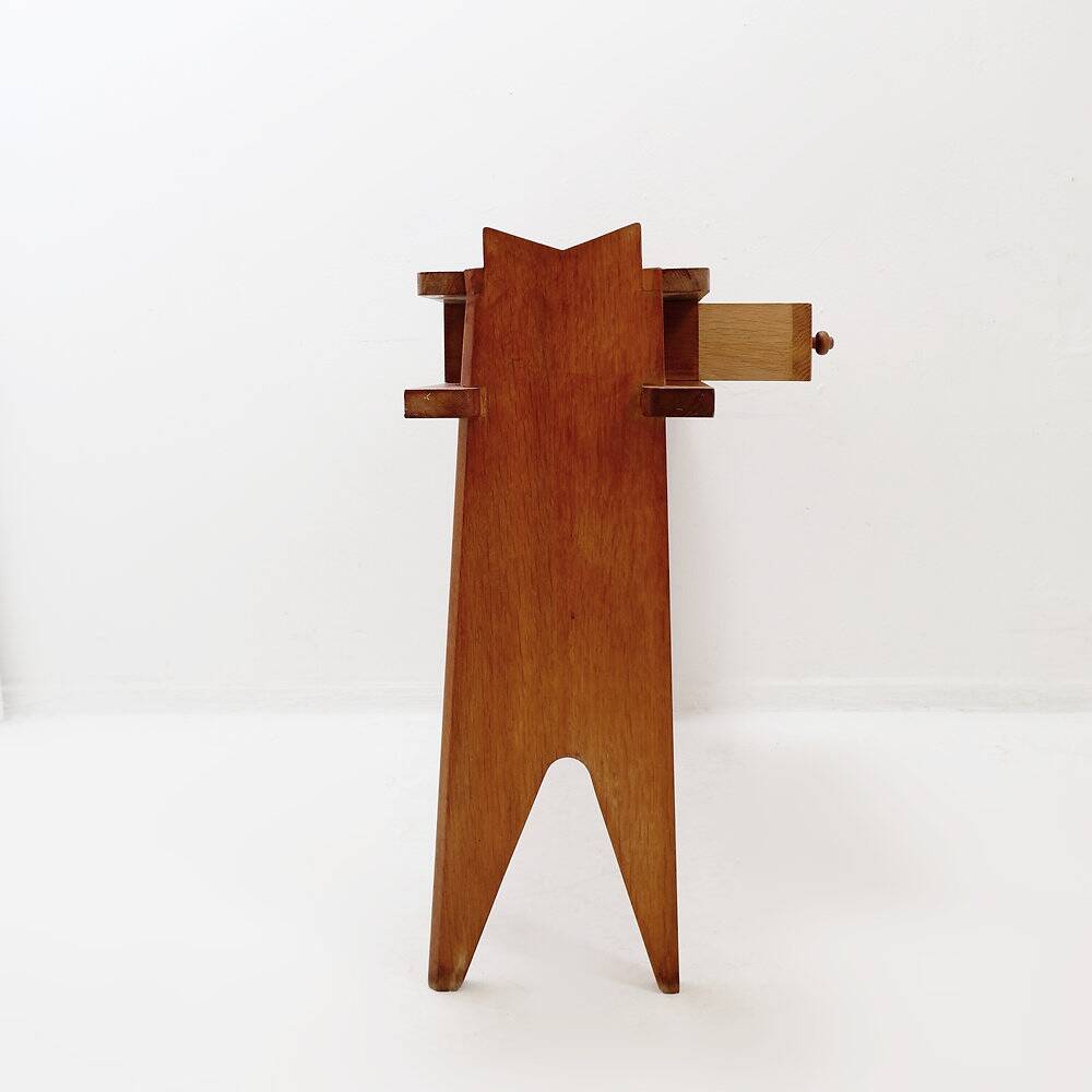 Oak console by Guillerme et Chambron, 1950s/60s.