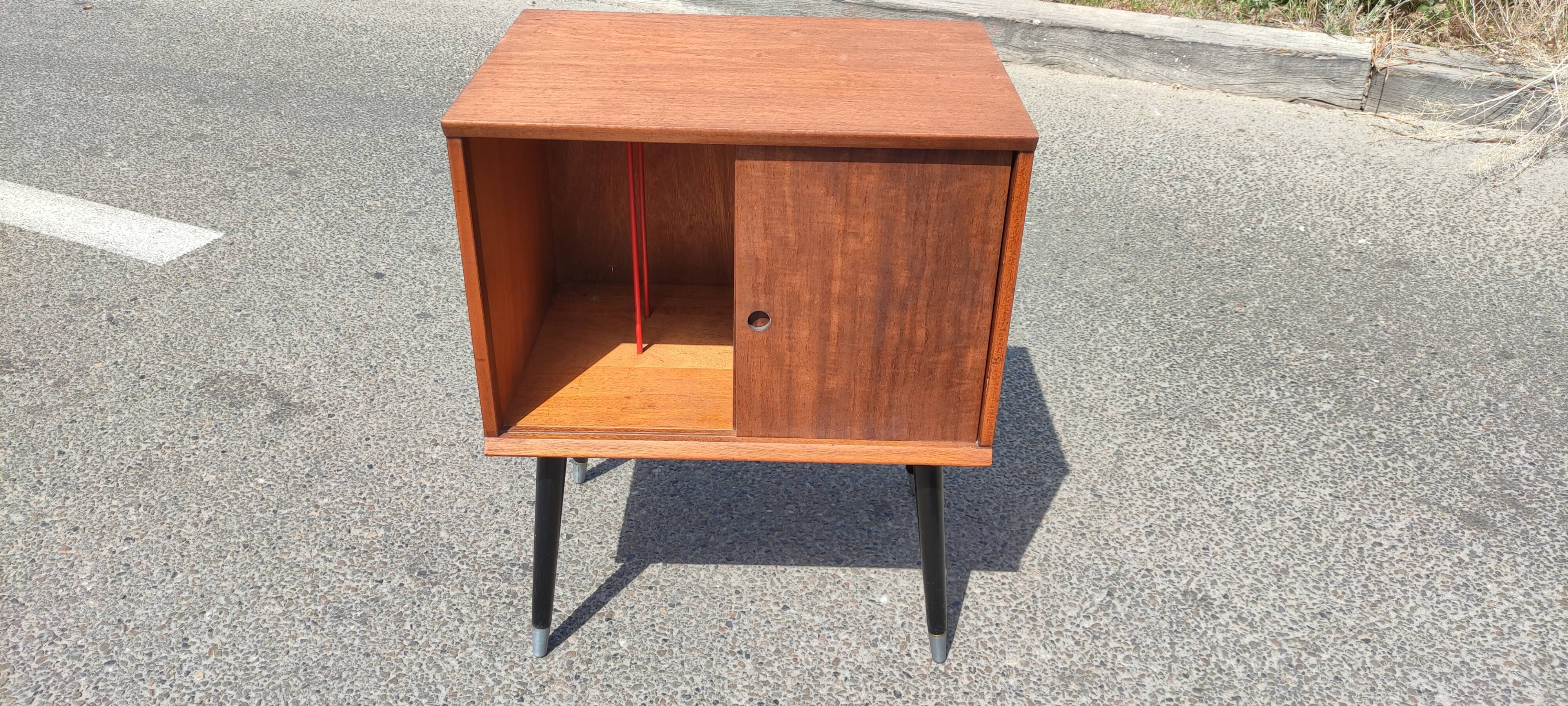 Vinyl storage cabinet double sliding door