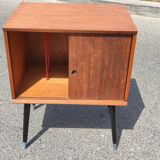 Vinyl storage cabinet double sliding door