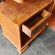 Pair of Art Deco bedside tables renovated in ash, 1930s.