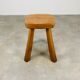 Tabouret brutaliste bois massif déco chalet