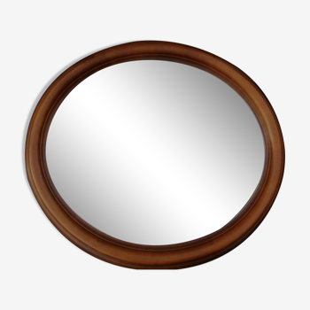 Miroir ovale bois