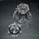 Baccarat Harcourt Missouri Flat Ribbed Crystal Sugar Bowl - Defect
