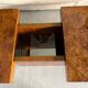 Table basse / bar en loupe d’orme années 70