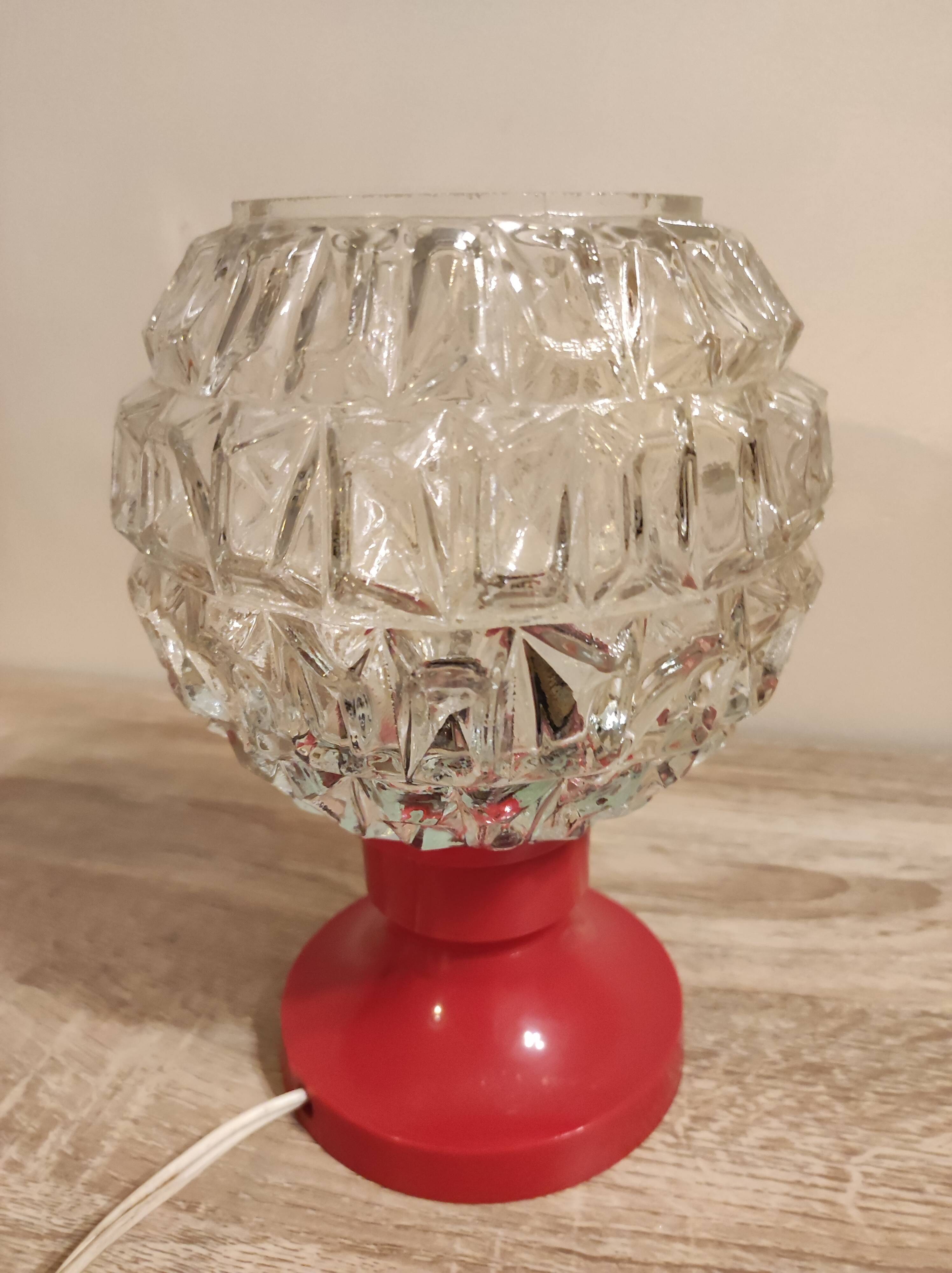 Lamp night light foot tulip design italy vintage space age
