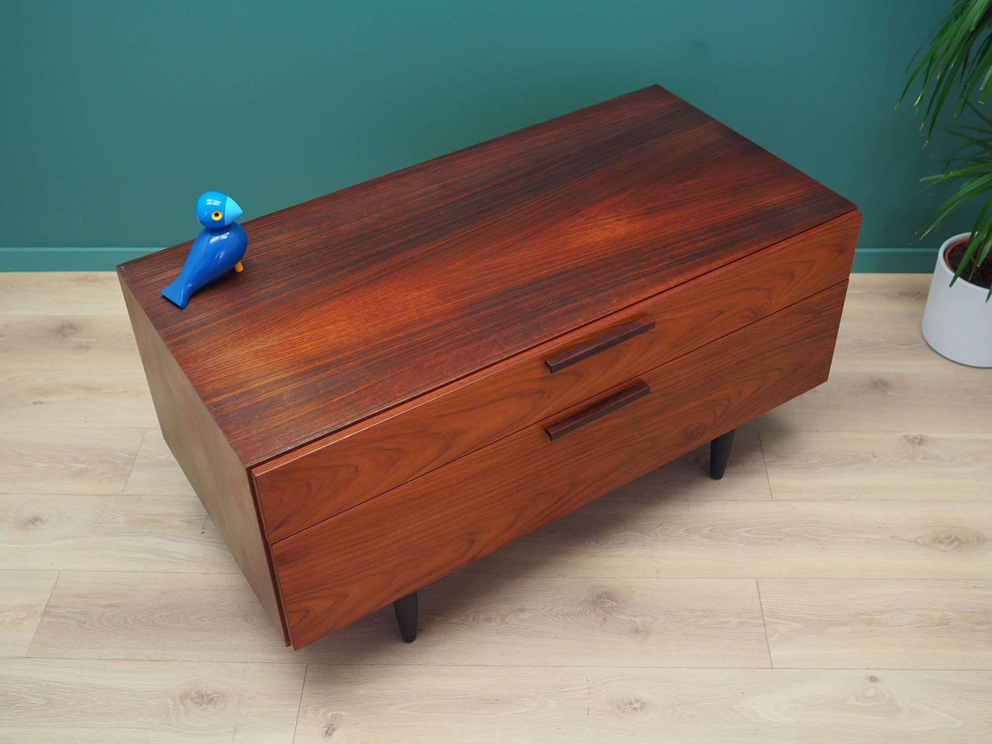 Rosewood chest of drawers, Danish design, 1970s, Ib Kofod Larsen, manufacturer: Faarup Mob