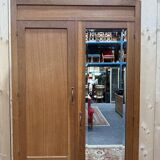 Armoire, penderie en chêne massif époque 1950-1960