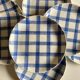 Set de 7 assiettes 1960 en faience vichy