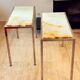 Pair of Italian Console Tables in Marble and Chrome, 1970s