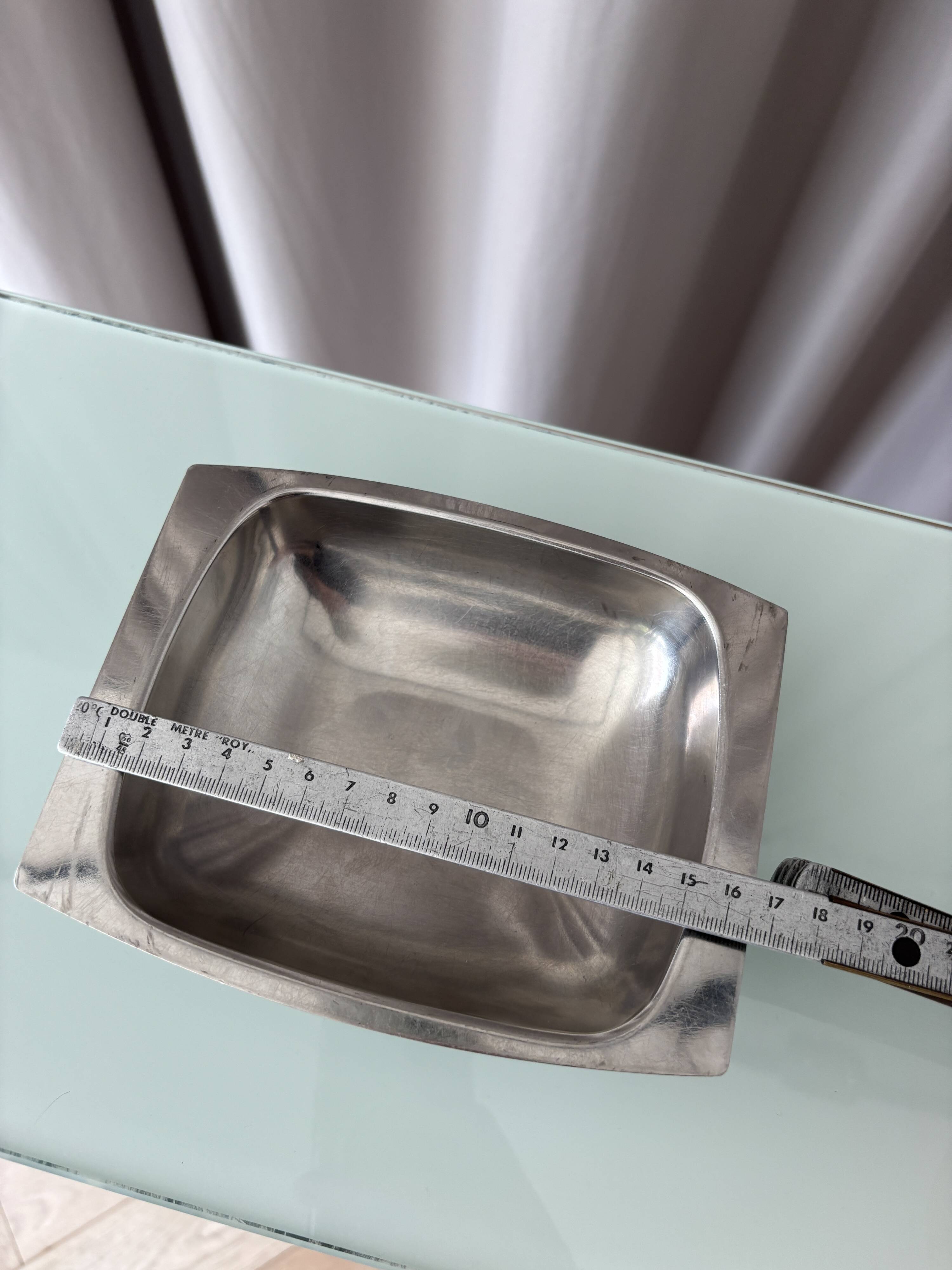 Vintage stainless steel dish / catchall AS Sweden
