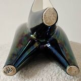 Sculptural tripod vase Verceram – Iridescent glazed ceramic – 1950s–60s