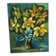 Tableau bouquet de fleurs huile sur toile signée