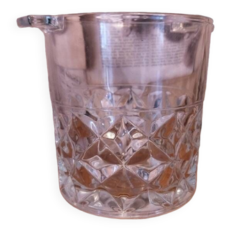 Beautiful French Vintage Quality Cut Glass Ice Bucket With Fixed Handles 4502